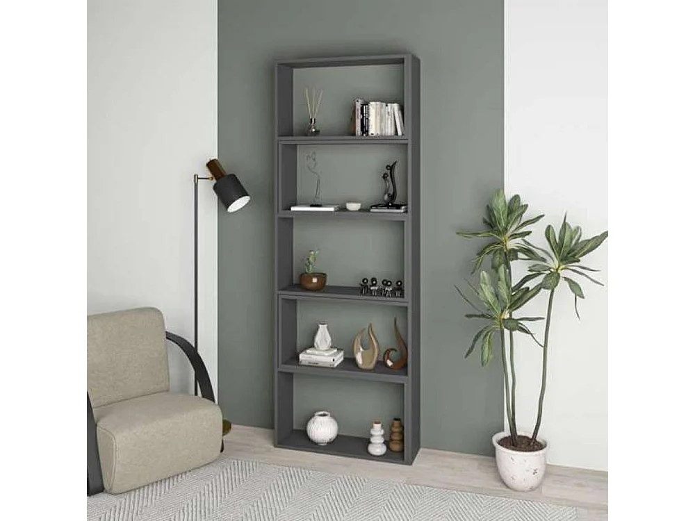 Libreria estensibile angolare Wish 72x22x200h colore antracite