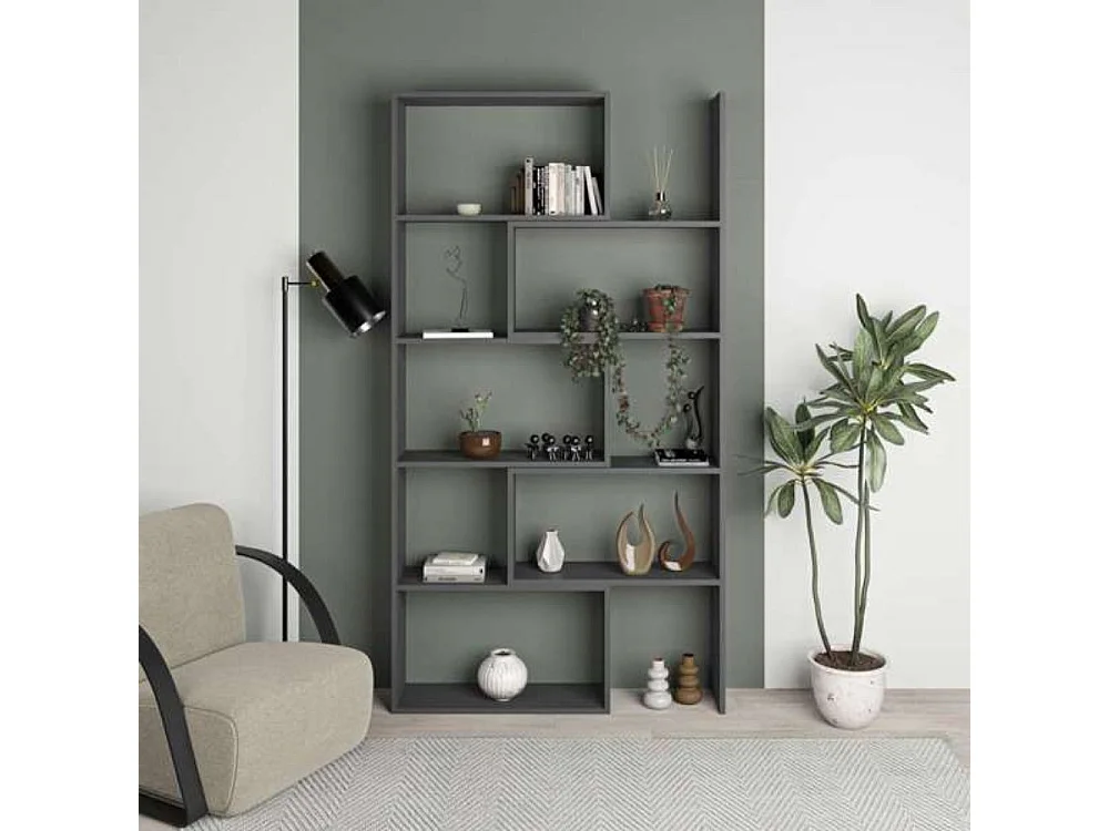 Libreria estensibile angolare Wish 72x22x200h colore antracite