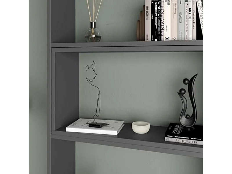 Libreria estensibile angolare Wish 72x22x200h colore antracite