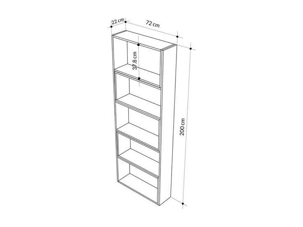 Libreria estensibile angolare Wish 72x22x200h colore antracite