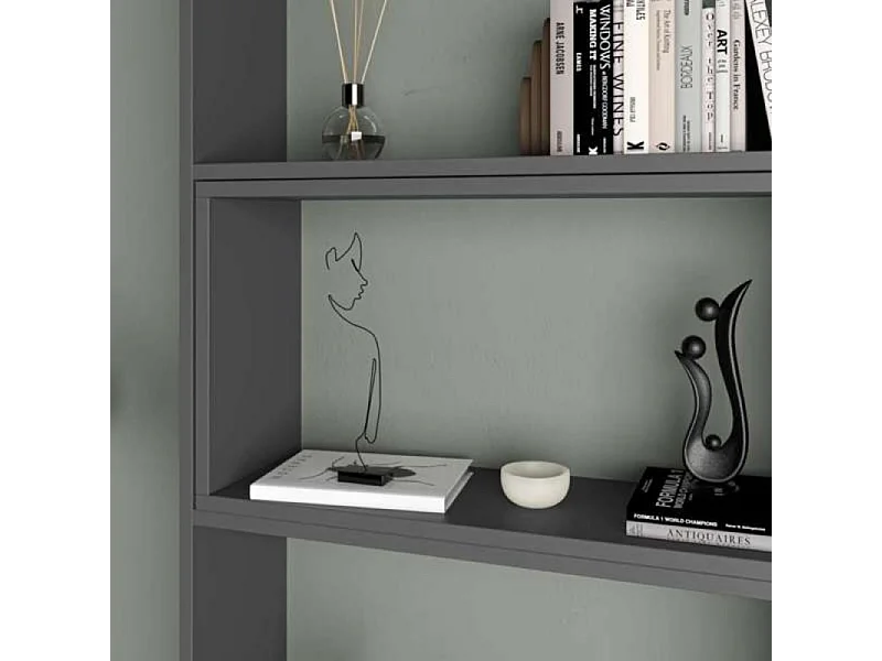 Libreria estensibile angolare Wish 72x22x200h colore antracite