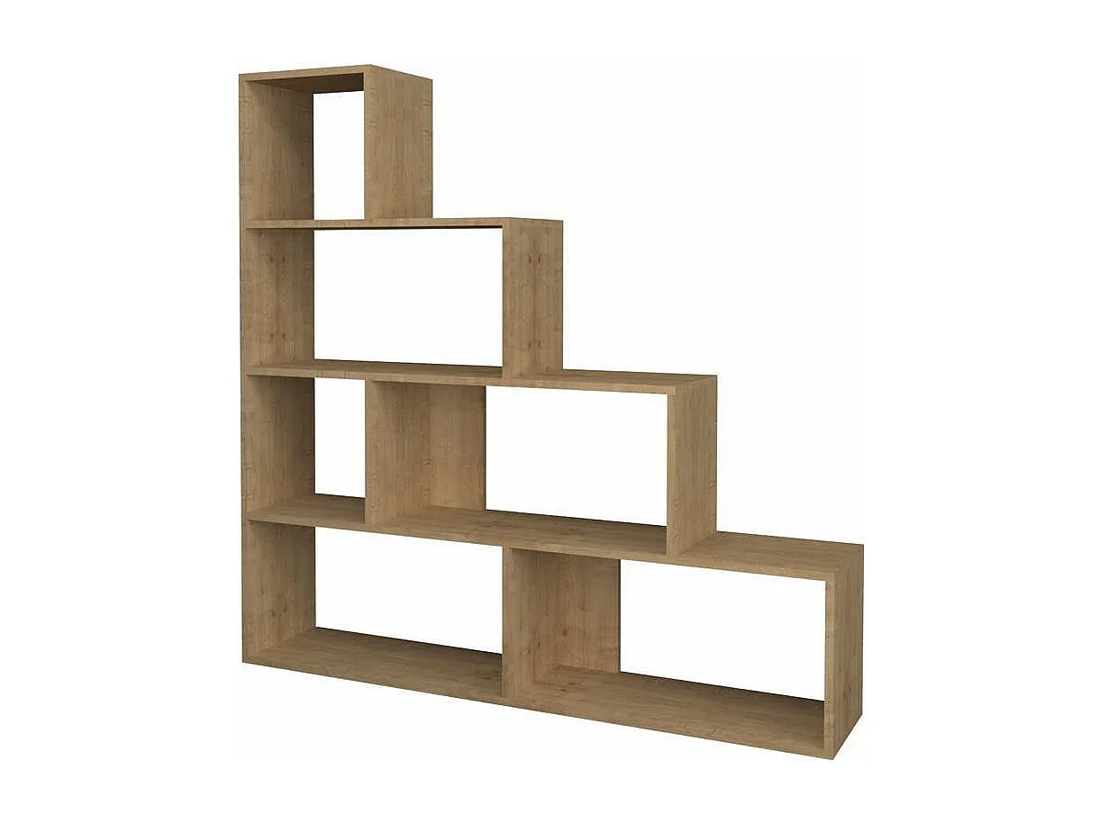 Libreria a scala Alis 145x145 cm. colore rovere