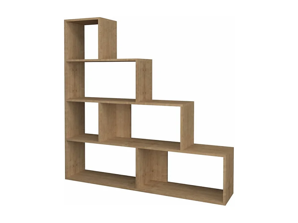 Libreria a scala Alis 145x145 cm. colore rovere