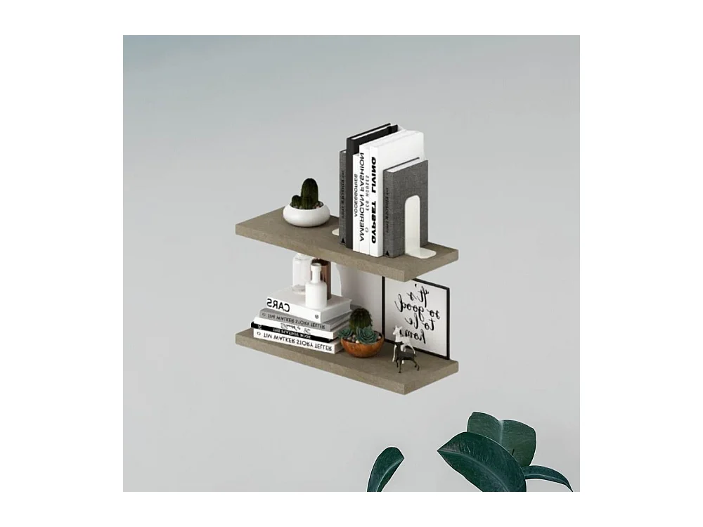 Coppia mensole argilla 60x23x2,2h LAUME60AR