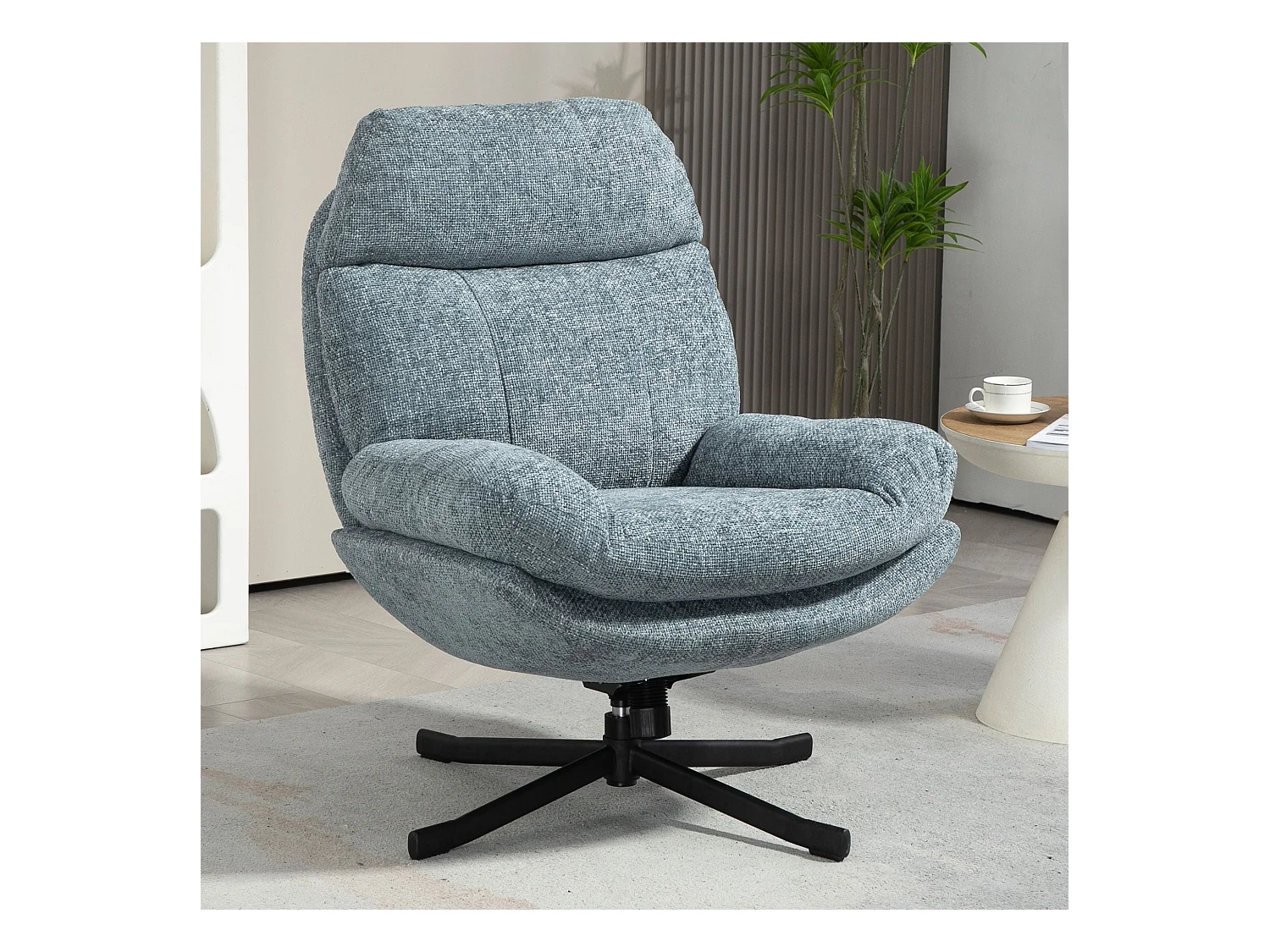 Fauteuil inclinable pivotant bleu clair