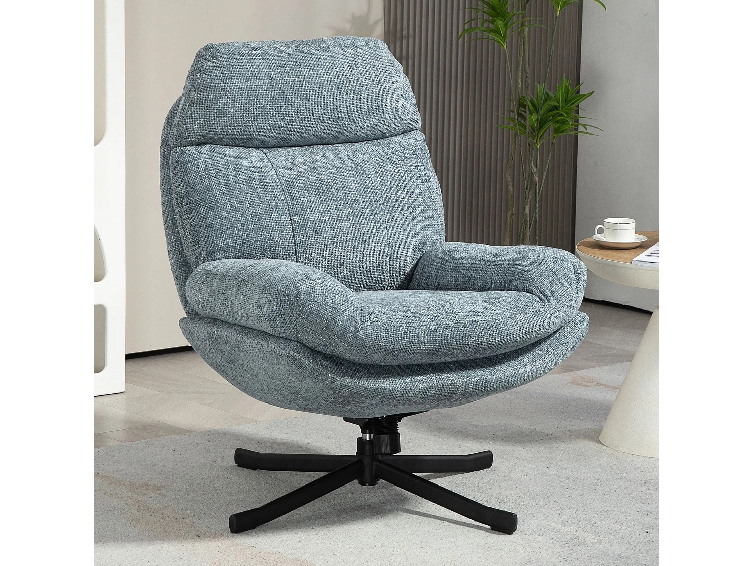 Fauteuil inclinable pivotant bleu clair
