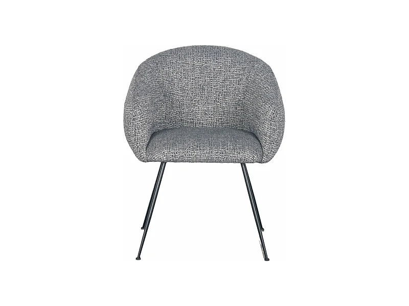 Fauteuil en tissu gris foncé VADIM