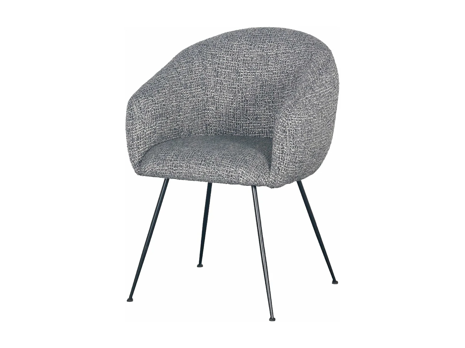Fauteuil en tissu gris foncé VADIM