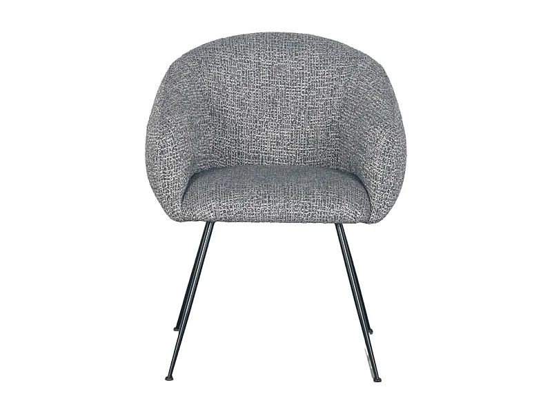 Fauteuil en tissu gris foncé VADIM