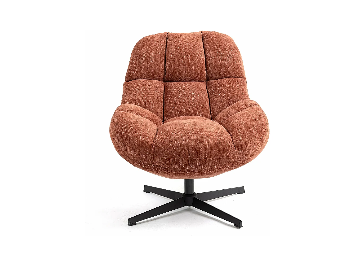 Fauteuil pivotant terracotta MOLTO