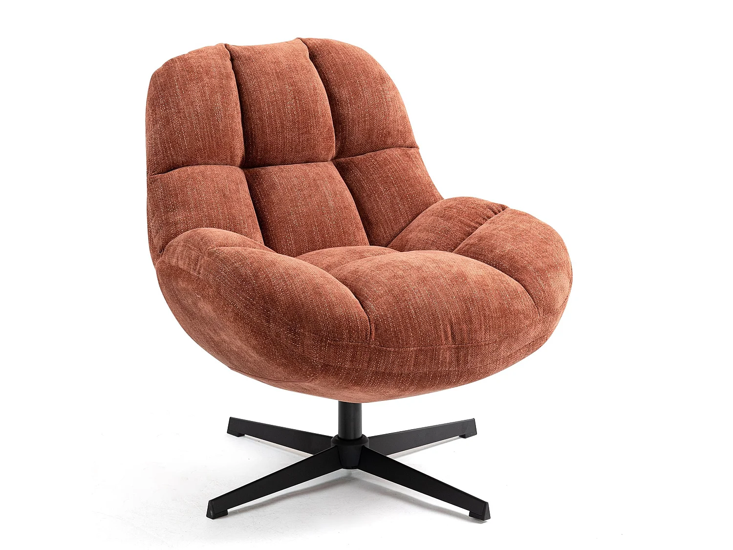 Fauteuil pivotant terracotta