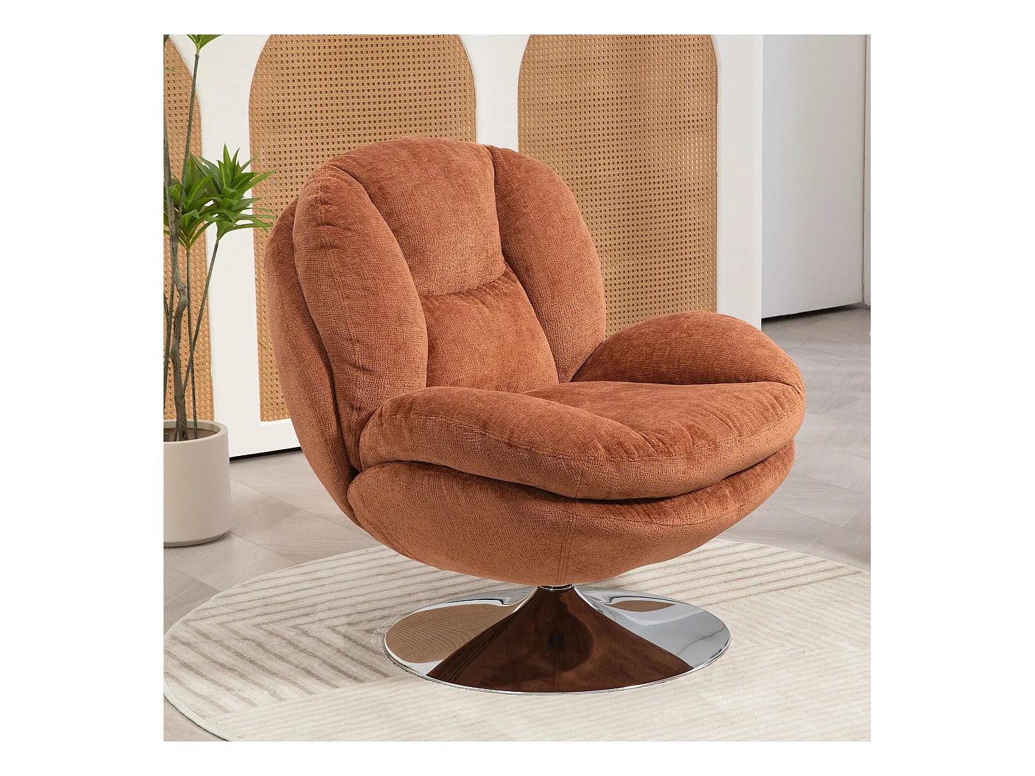 Fauteuil pivotant rouille TOPI