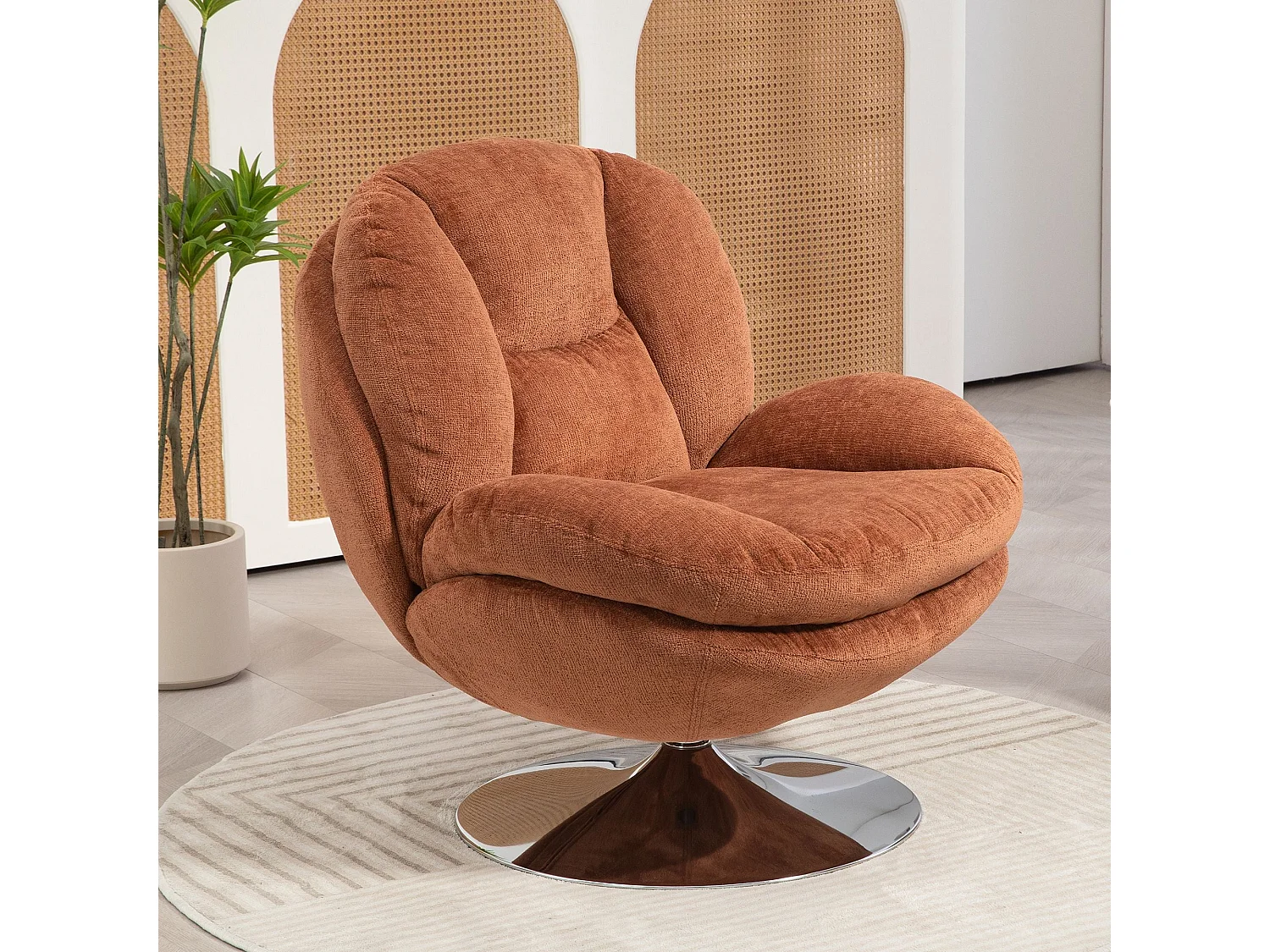 Fauteuil pivotant rouille TOPI