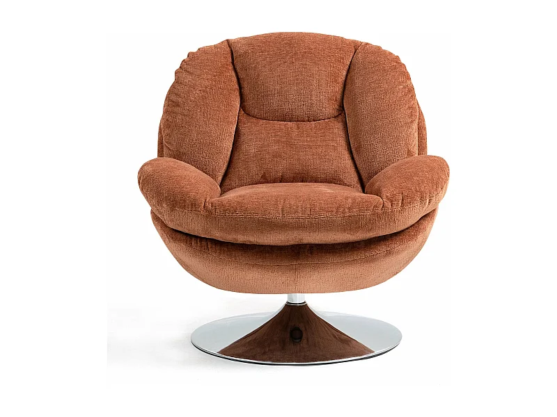 Fauteuil pivotant rouille TOPI