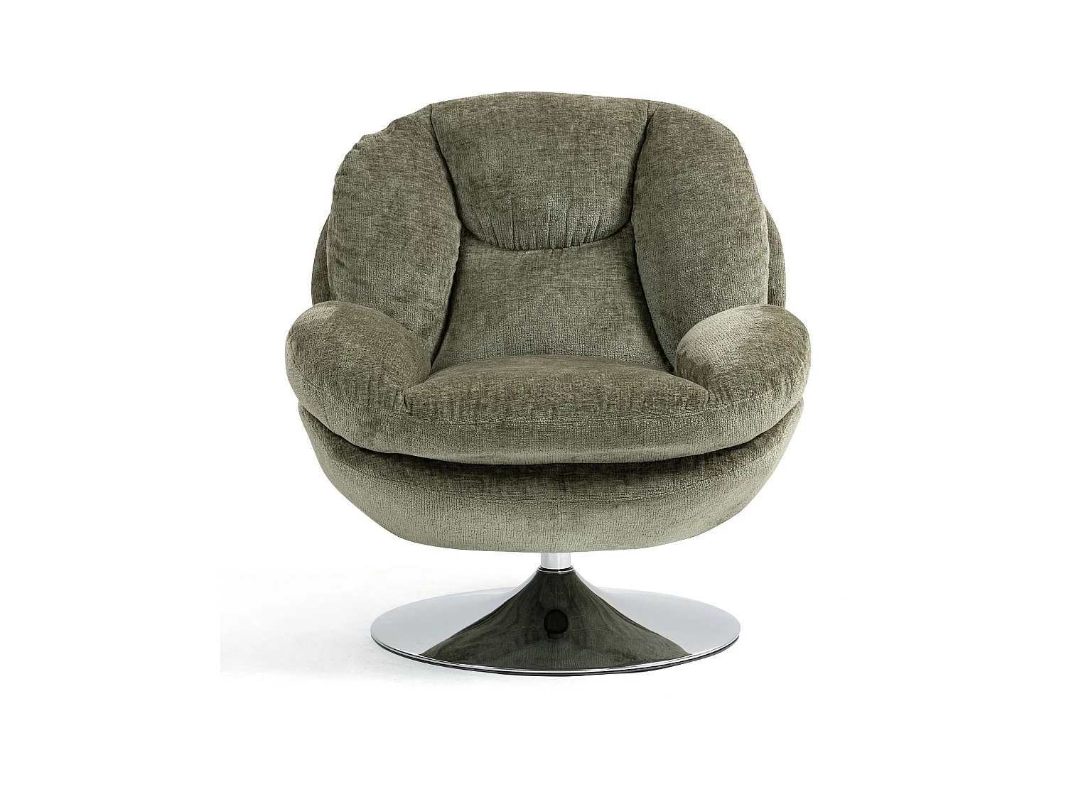 Fauteuil pivotant kaki TOPI