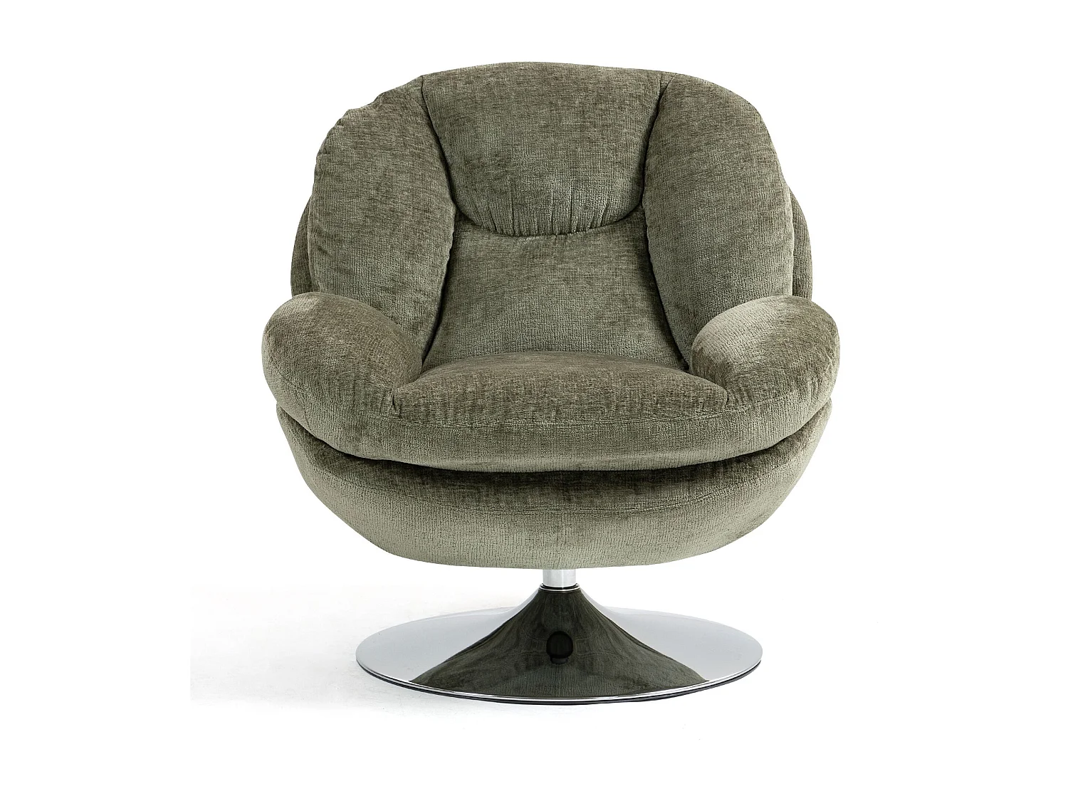 Fauteuil pivotant kaki TOPI