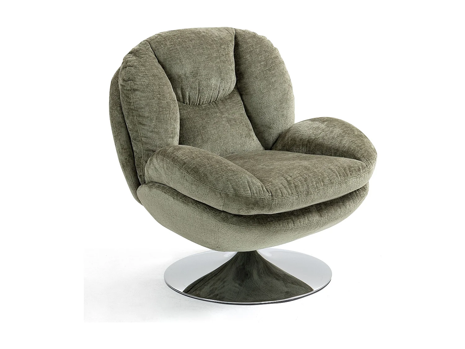 Fauteuil pivotant kaki TOPI