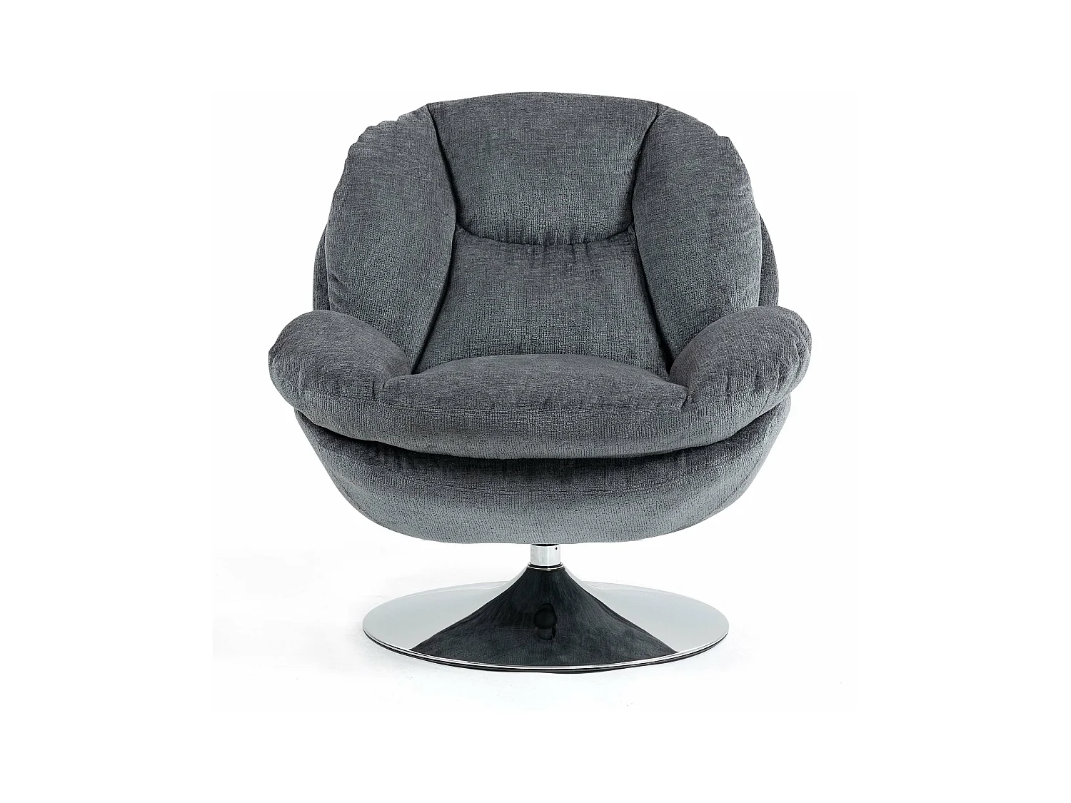 Fauteuil pivotant gris foncé TOPI