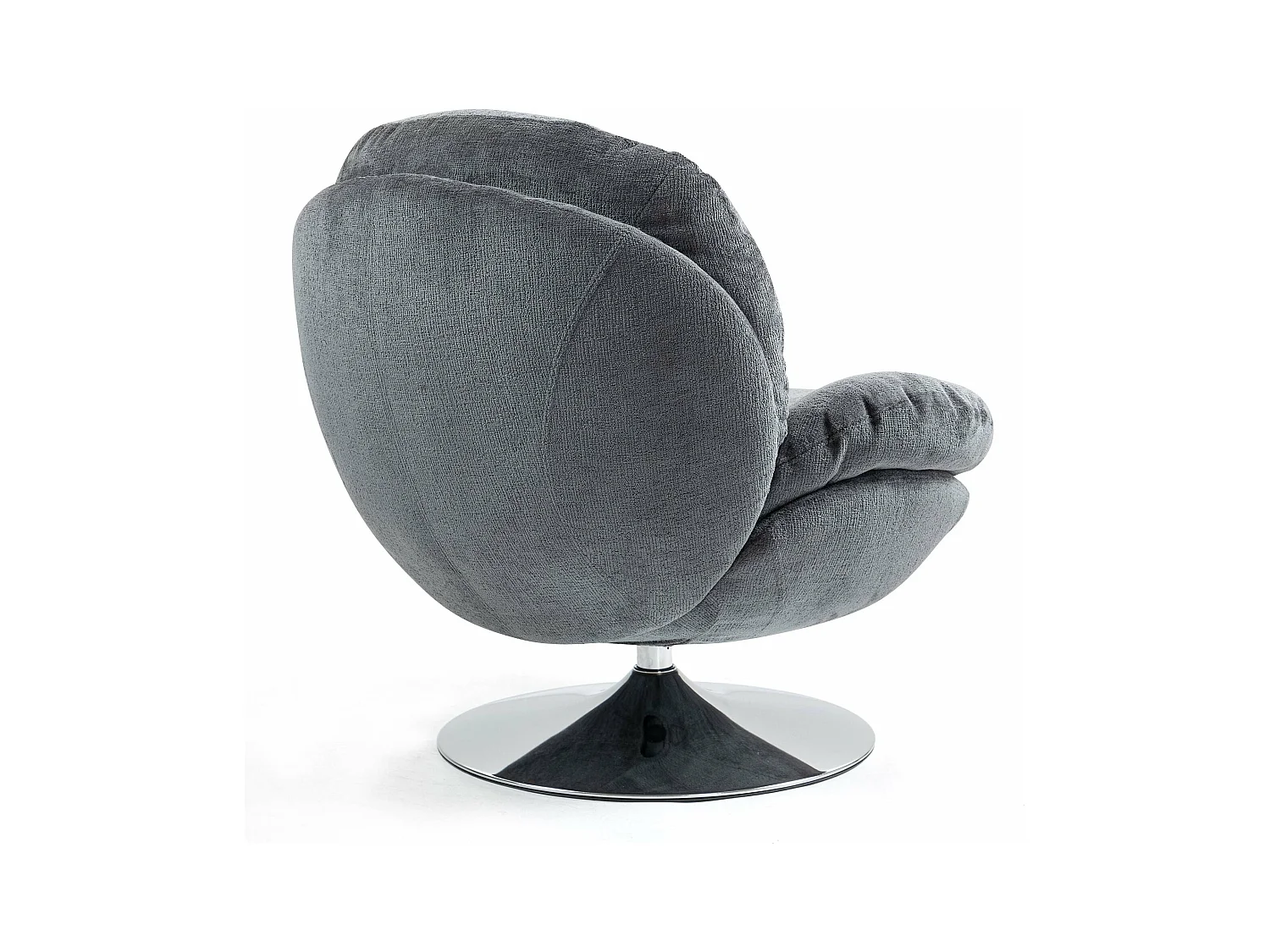 Fauteuil pivotant gris foncé TOPI