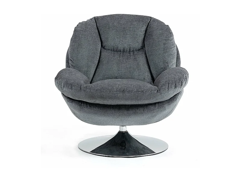 Fauteuil pivotant gris foncé TOPI