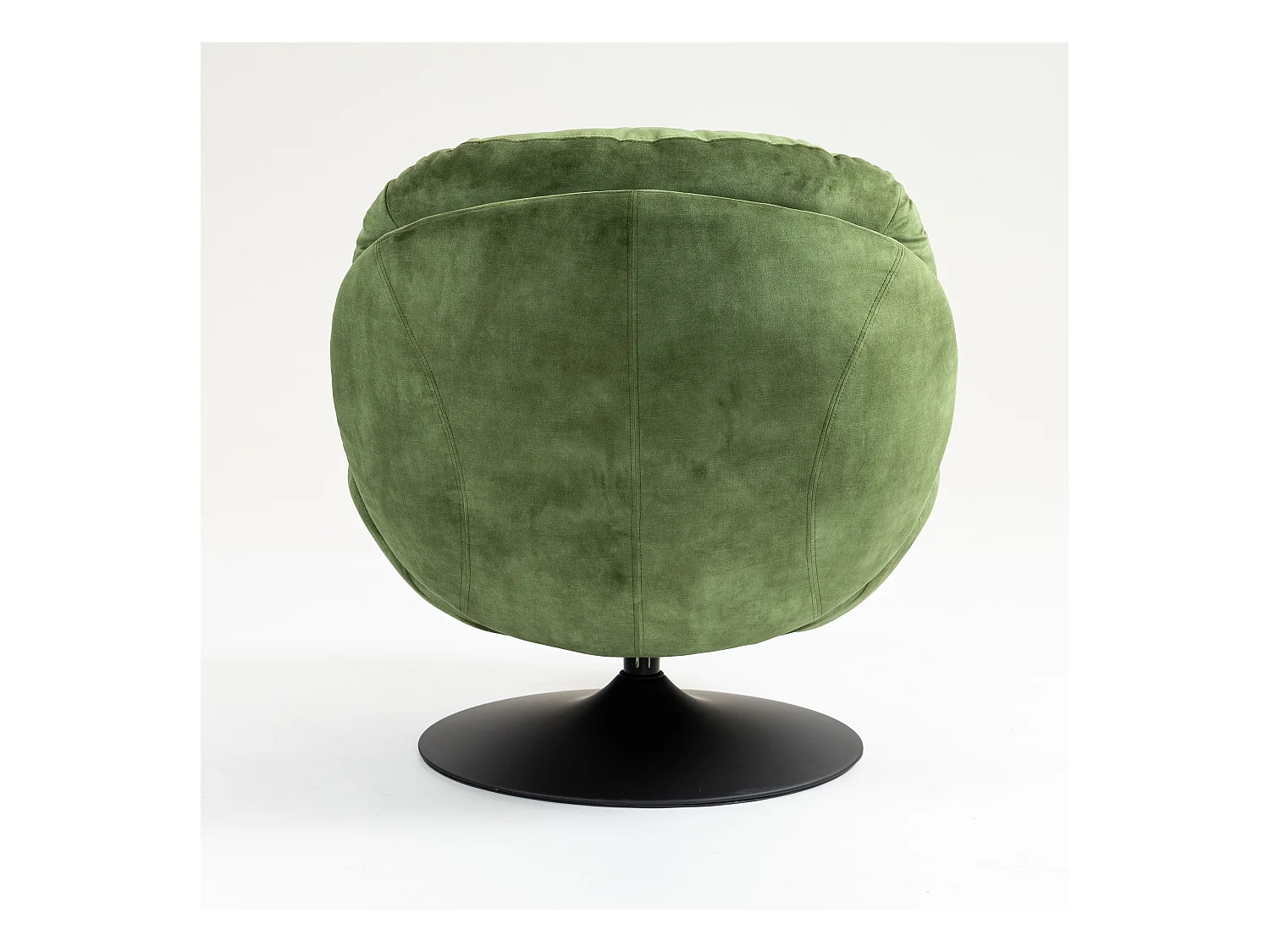 Fauteuil pivotant en velours vert TOPI