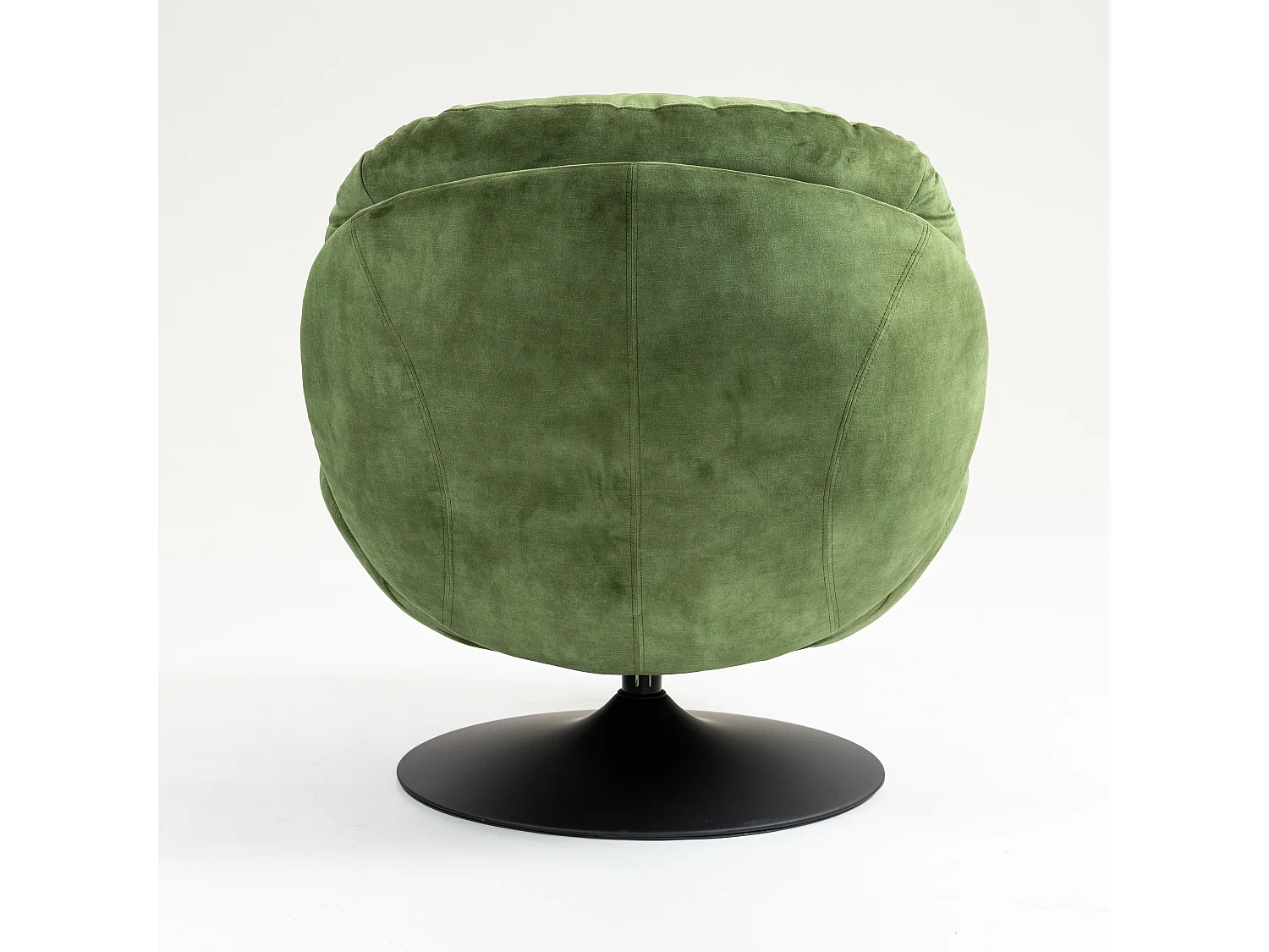 Fauteuil pivotant en velours vert TOPI