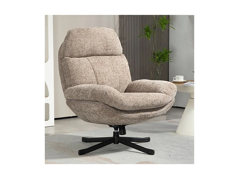 Fauteuil inclinable pivotant sable
