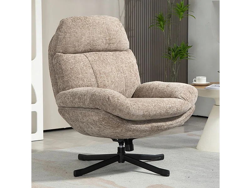 Fauteuil inclinable pivotant sable