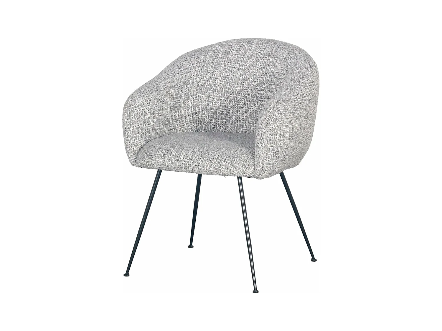 Fauteuil en tissu gris clair VADIM