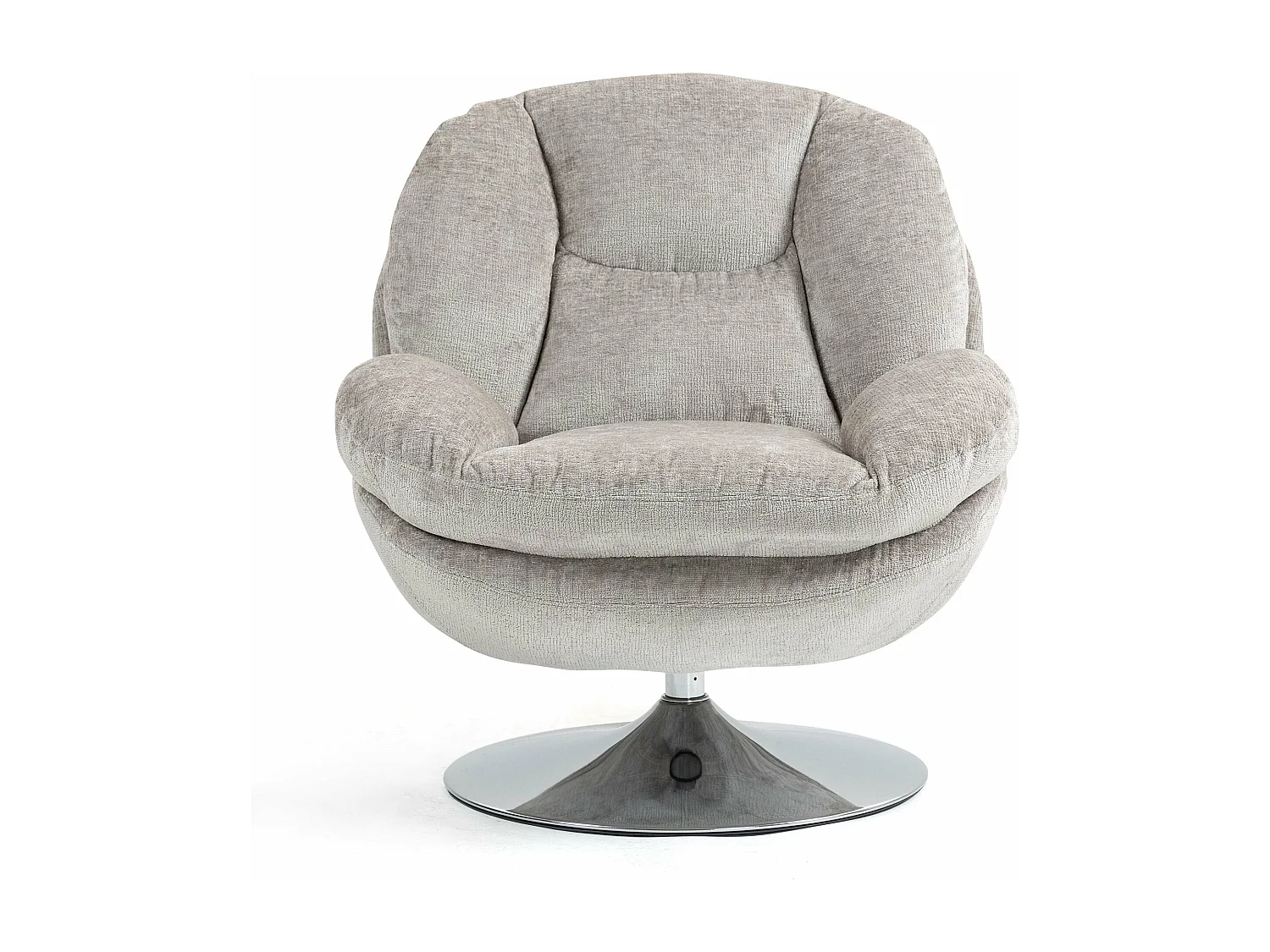 Fauteuil pivotant taupe TOPI