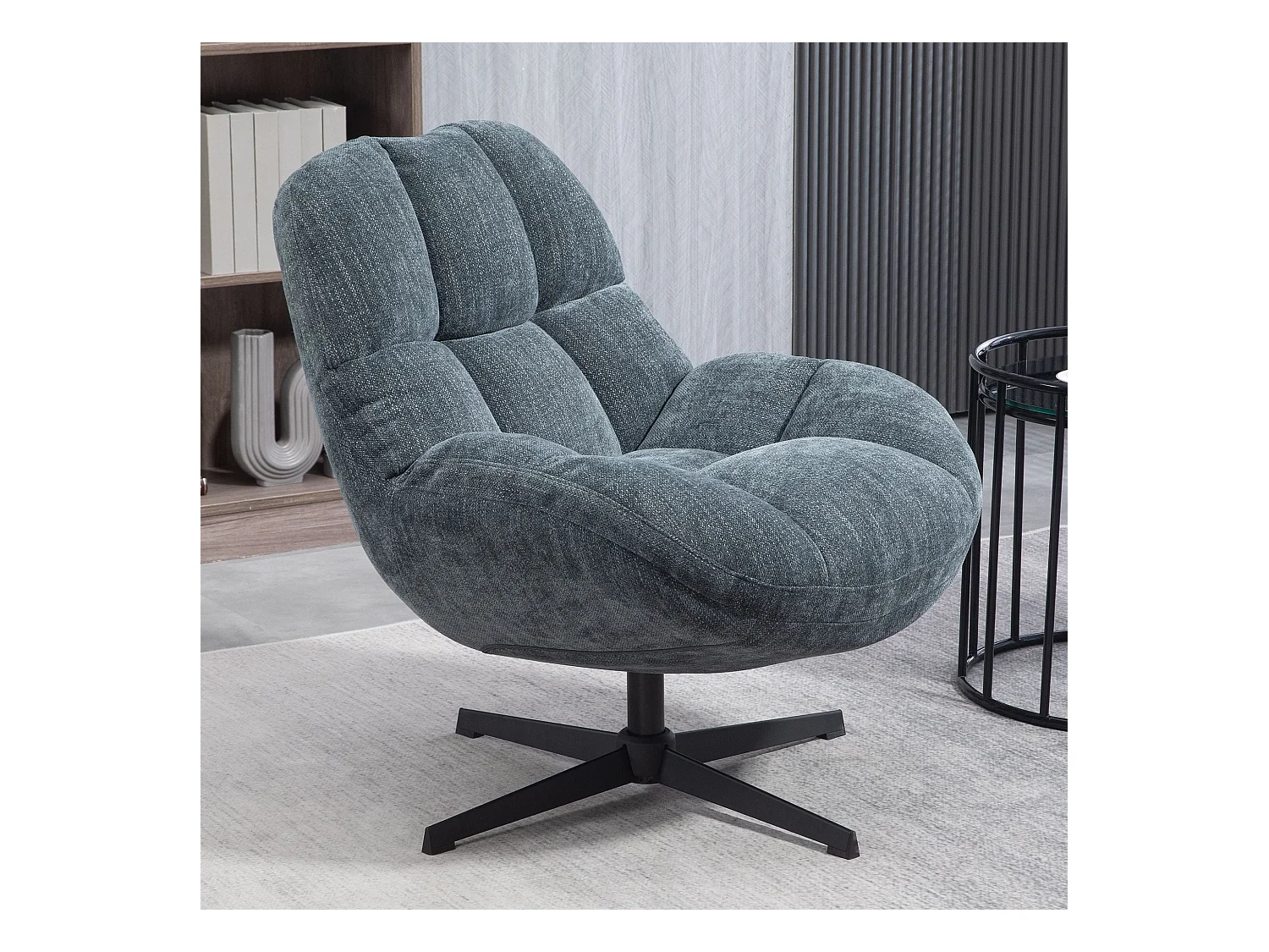 Fauteuil pivotant bleu MOLTO