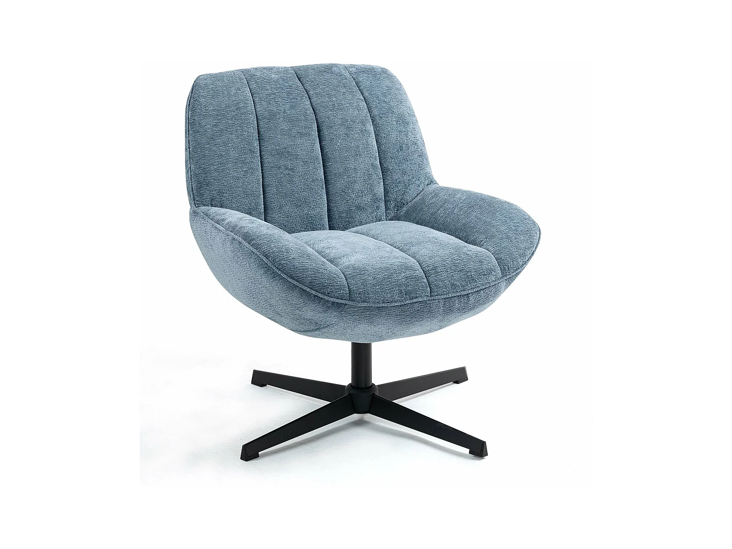 Fauteuil pivotant bleu RENA