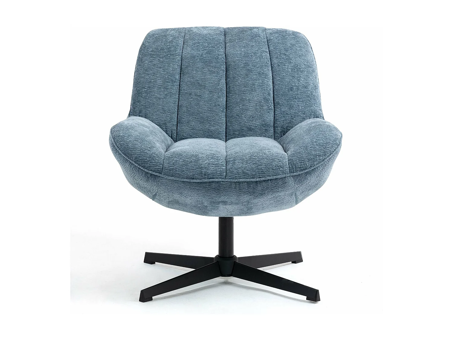 Fauteuil pivotant bleu RENA