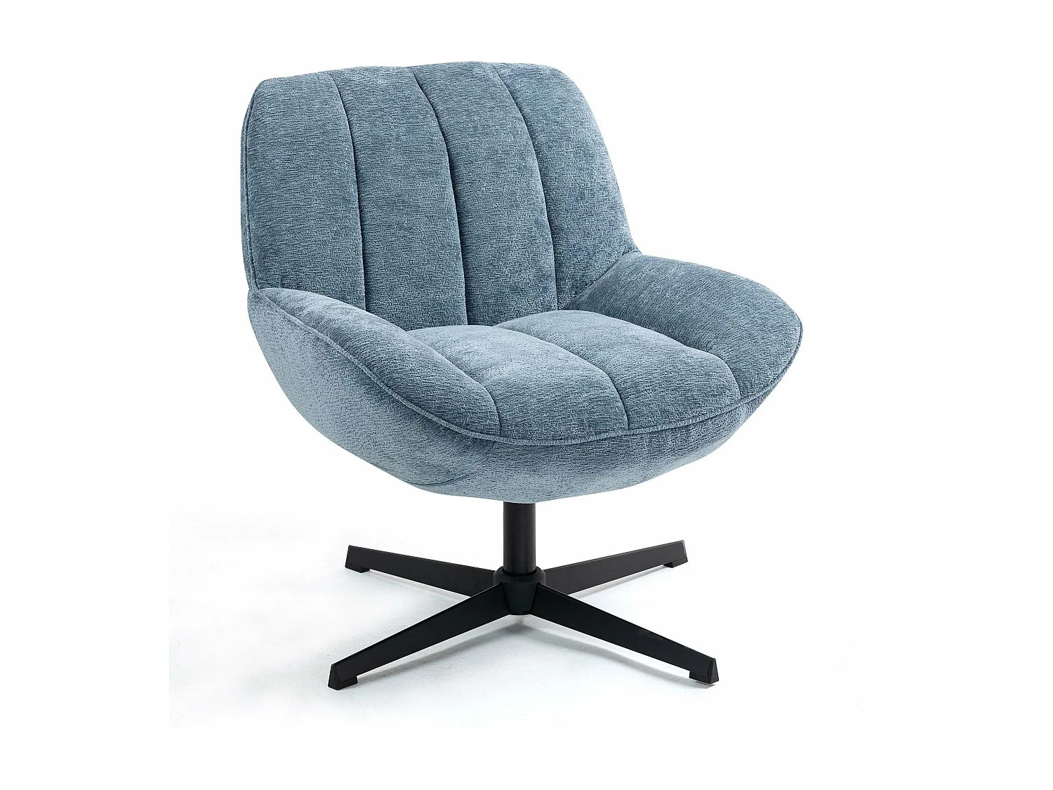 Fauteuil pivotant bleu RENA