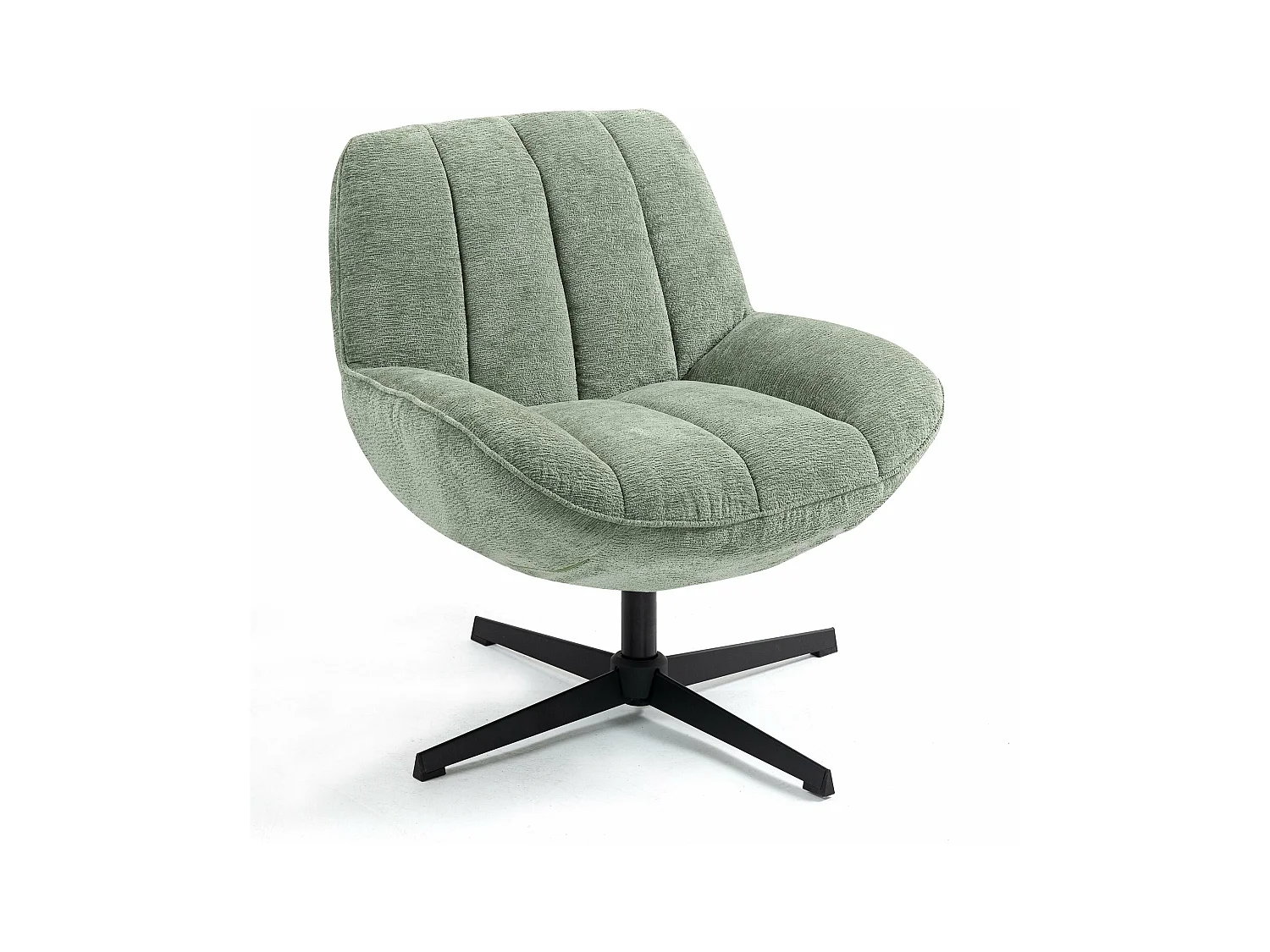 Fauteuil pivotant vert RENA