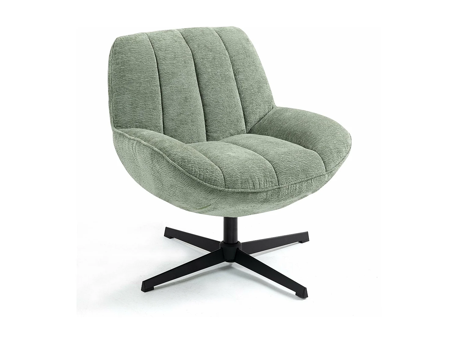 Fauteuil pivotant vert RENA