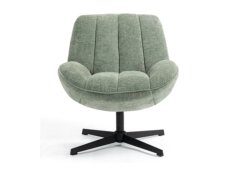 Fauteuil pivotant vert RENA