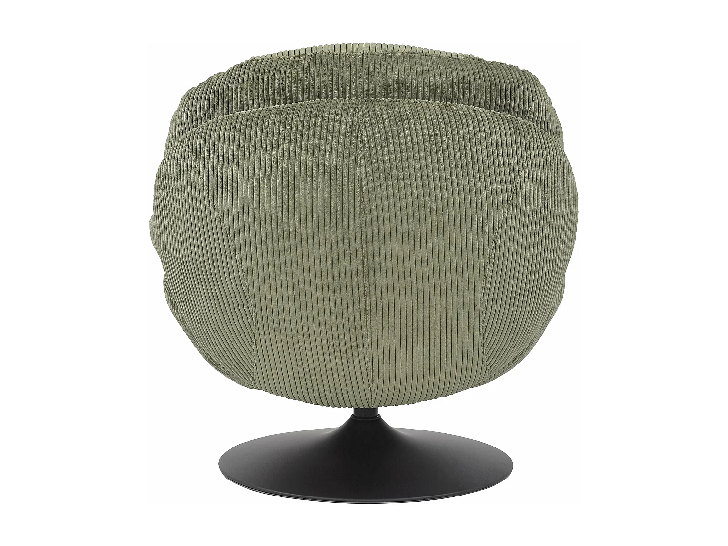 Fauteuil pivotant velours côtelé vert