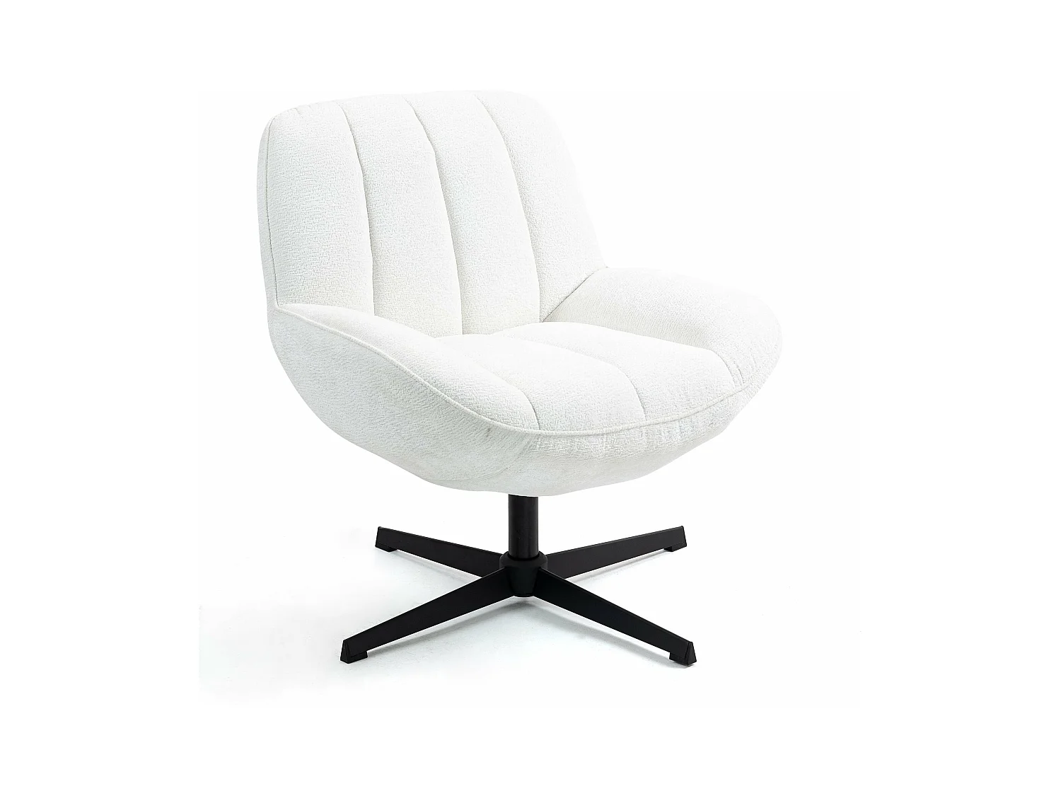 Fauteuil pivotant blanc RENA