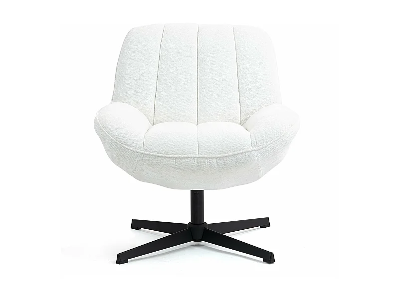 Fauteuil pivotant blanc RENA