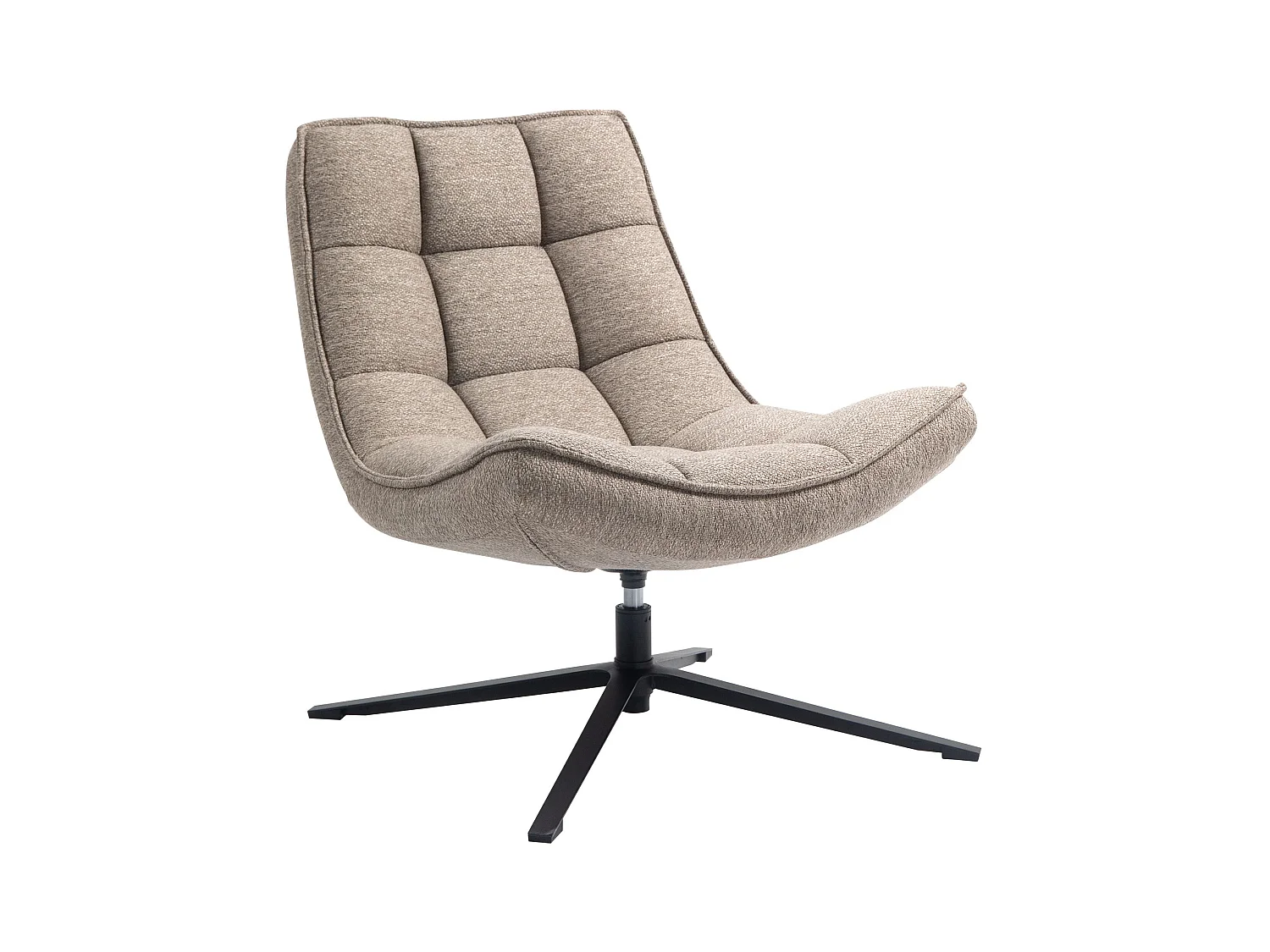 Fauteuil pivotant tissu sable IVAR