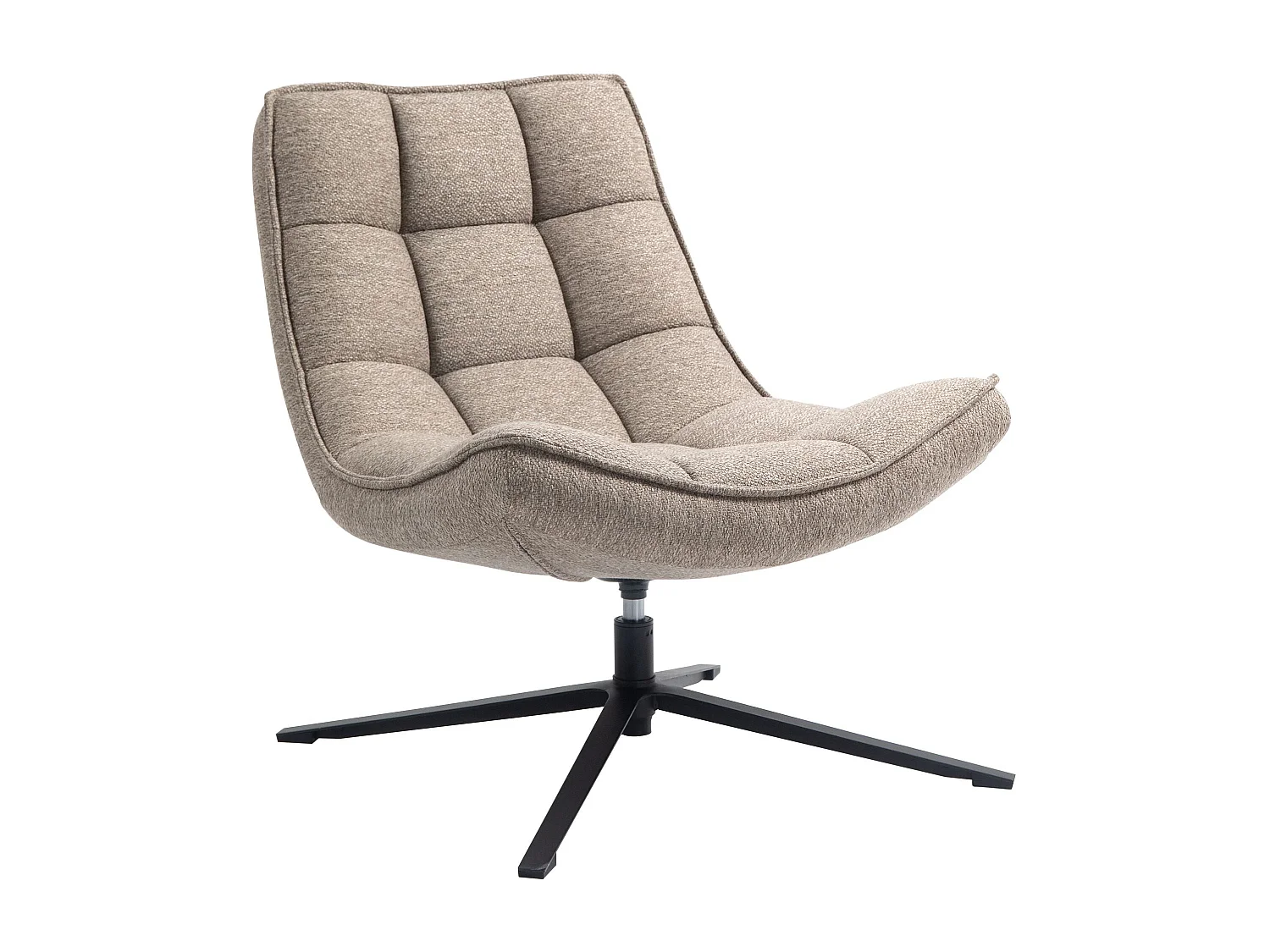Fauteuil pivotant tissu sable IVAR