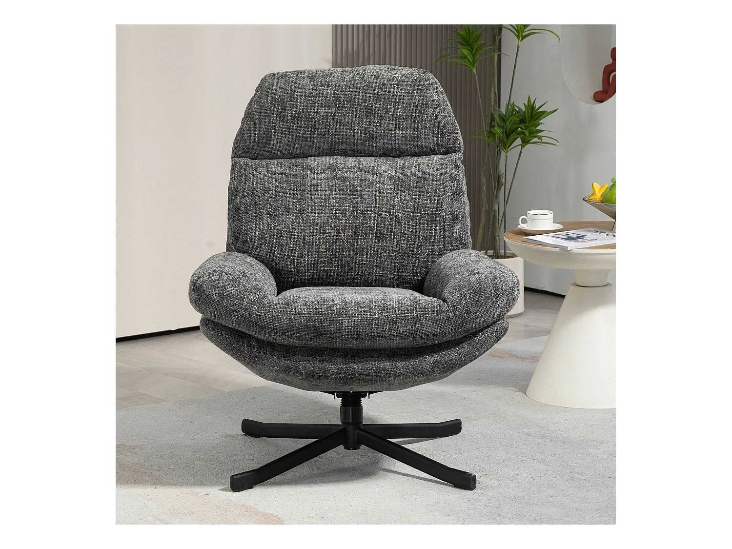 Fauteuil inclinable pivotant gris