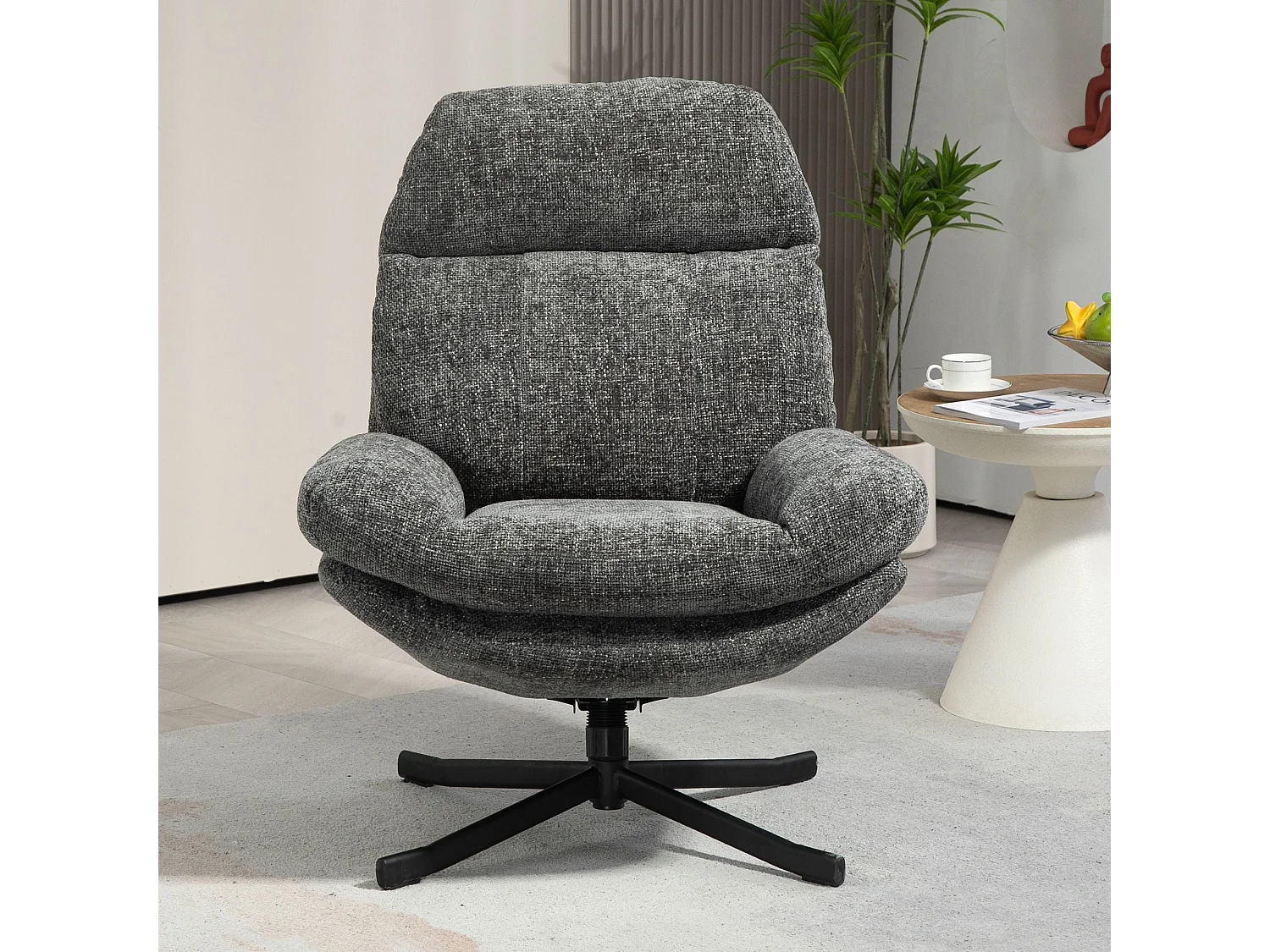 Fauteuil inclinable pivotant gris