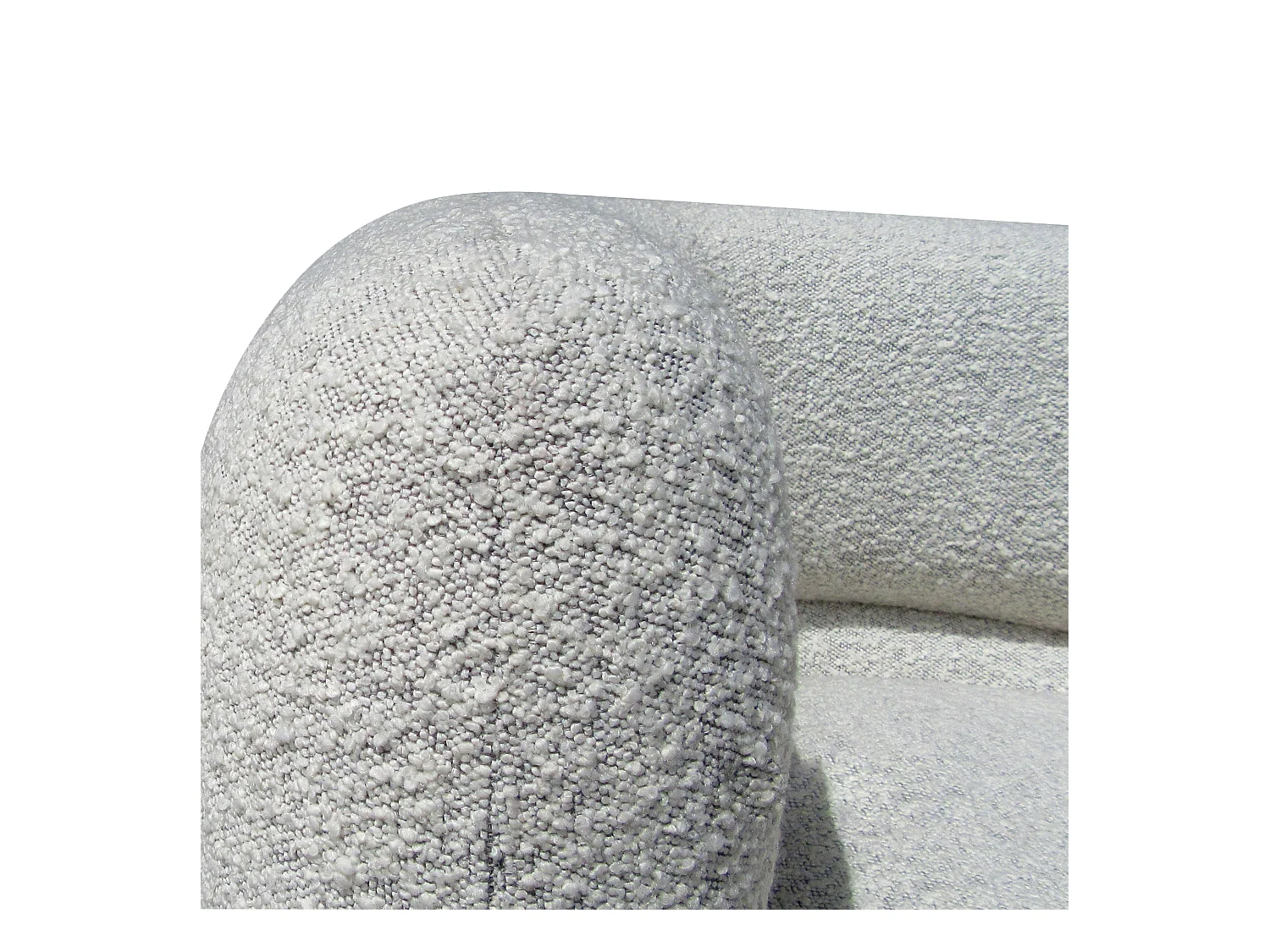 Fauteuil pivotant tissu bouclette gris clair MELKI