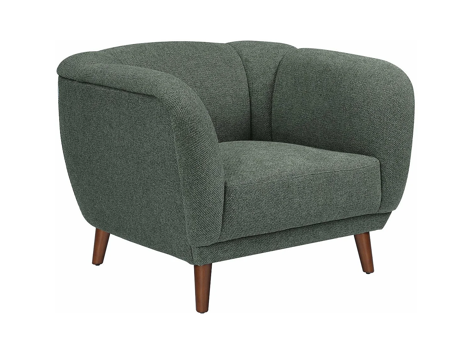 Fauteuil en tissu vert MARLO