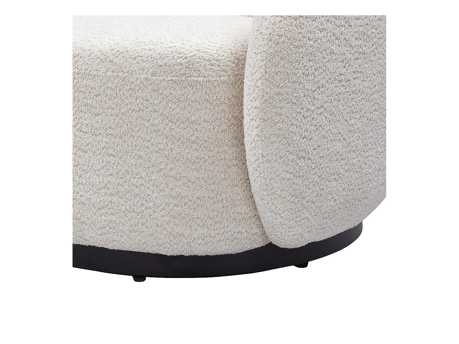 Fauteuil pivotant tissu effet bouclette beige ASSA