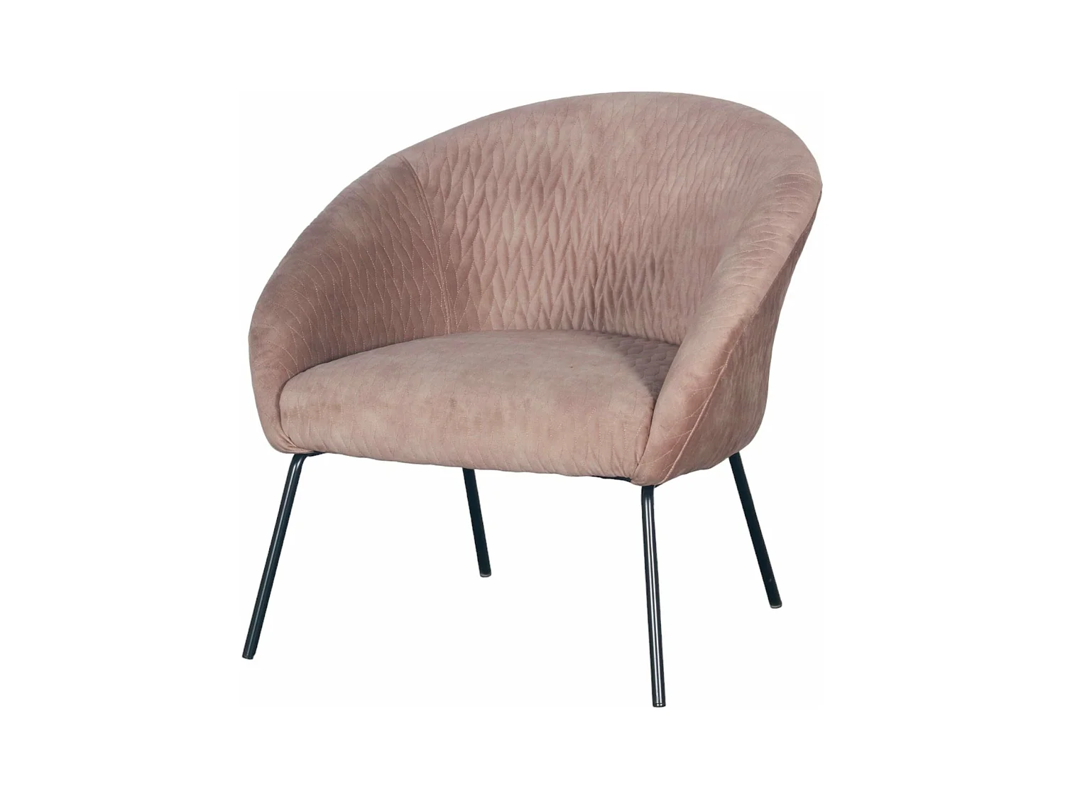 Fauteuil en velours marron clair MARCO