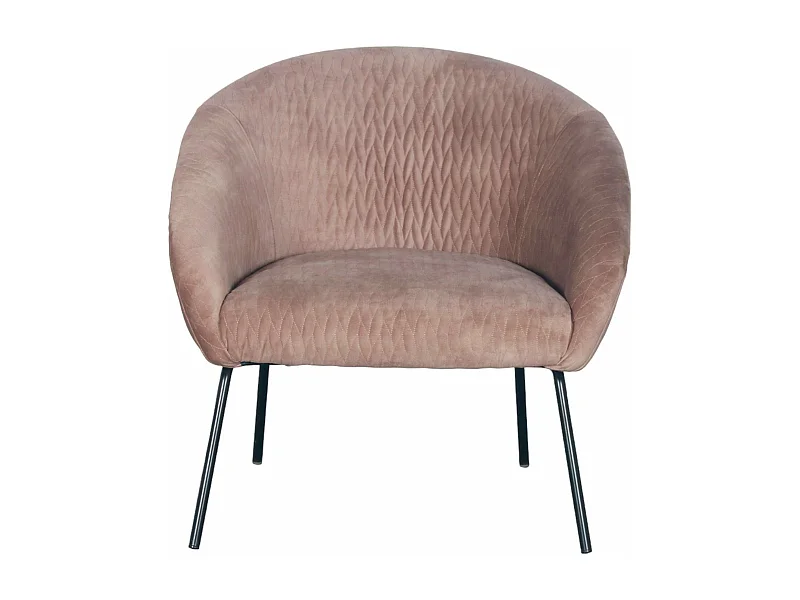 Fauteuil en velours marron clair MARCO