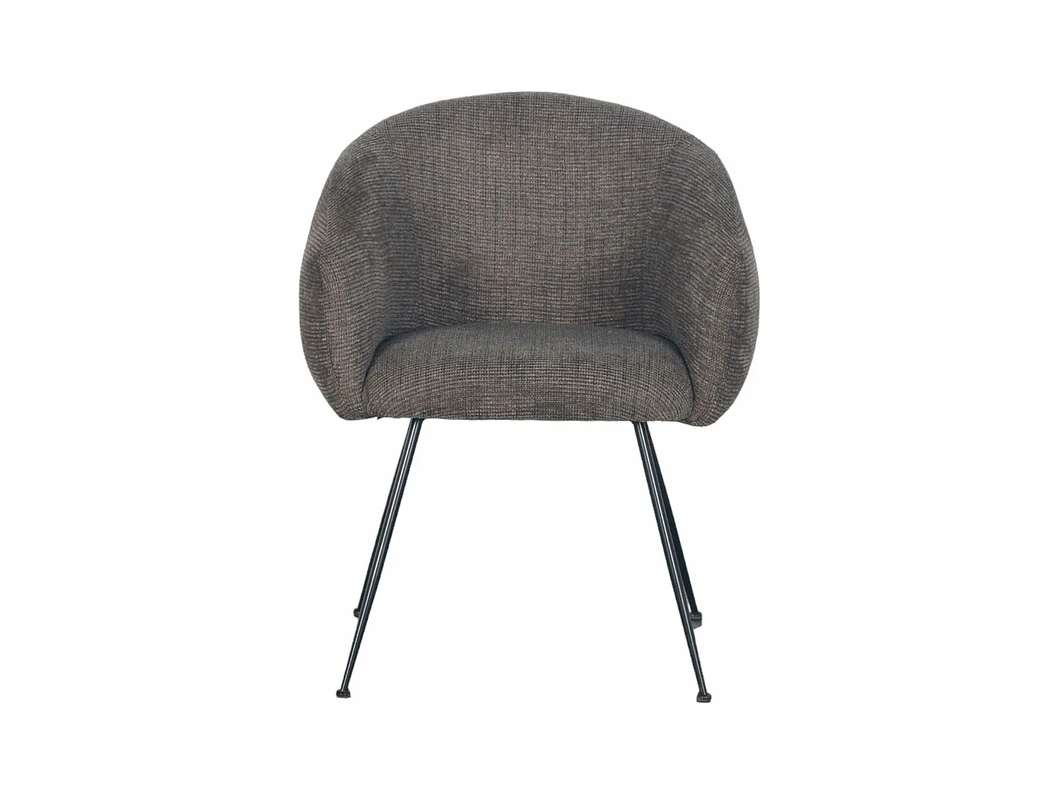 Fauteuil en tissu marron et ambre VADIM